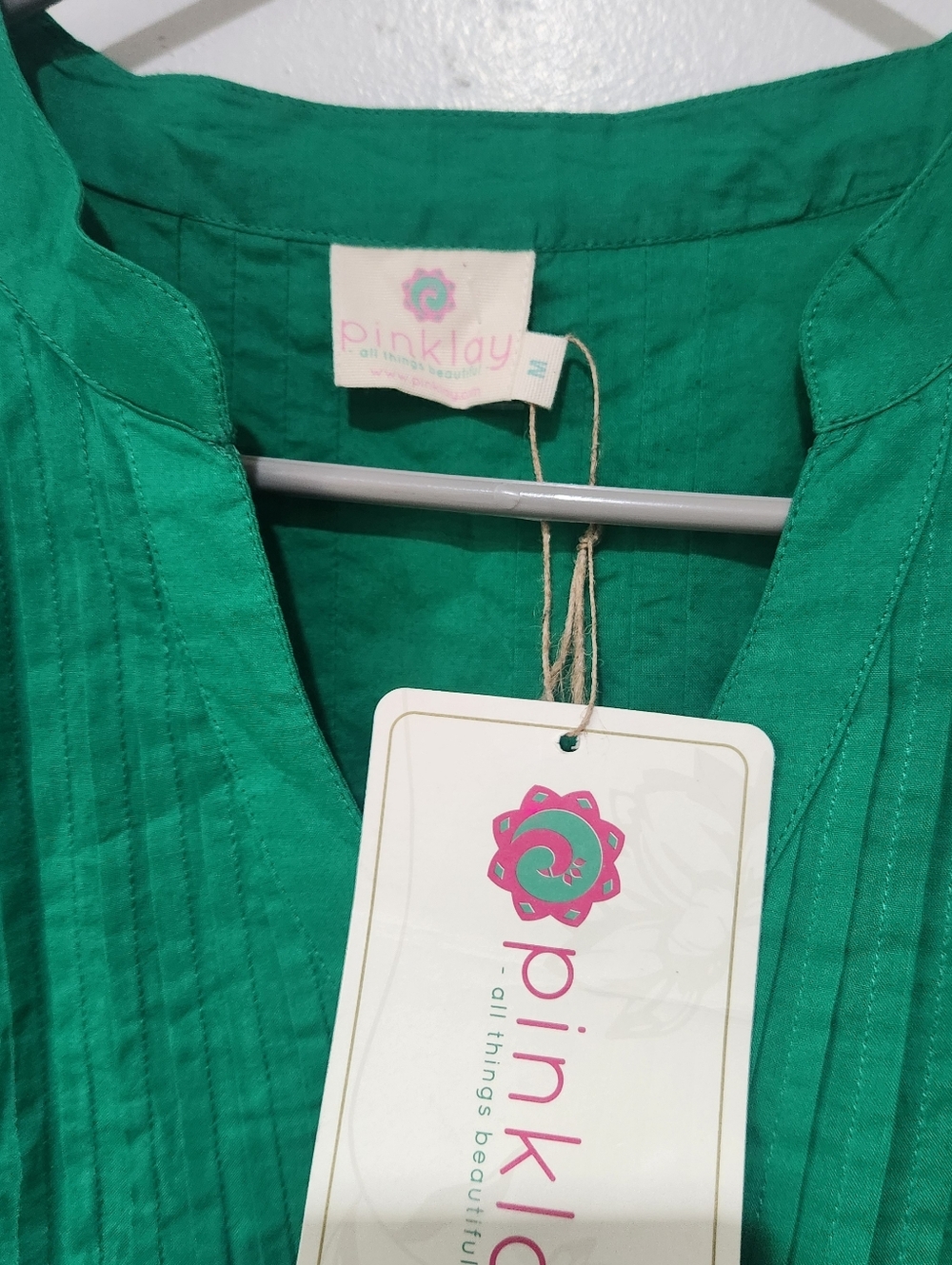 Pinklay Green Dress Size M New With Tag - Picture 4 of 5